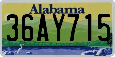 AL license plate 36AY715