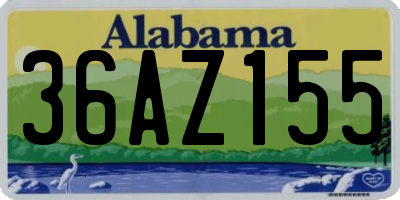 AL license plate 36AZ155
