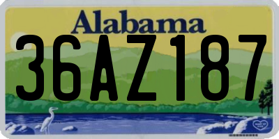 AL license plate 36AZ187