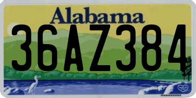 AL license plate 36AZ384