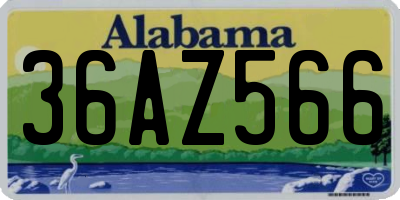 AL license plate 36AZ566