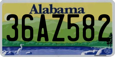 AL license plate 36AZ582