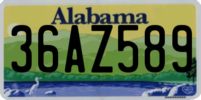 AL license plate 36AZ589