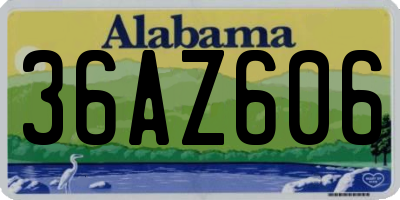 AL license plate 36AZ606