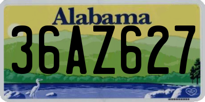 AL license plate 36AZ627