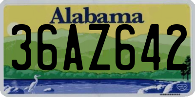 AL license plate 36AZ642