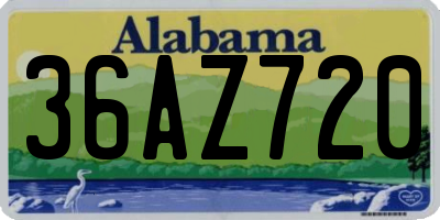 AL license plate 36AZ720