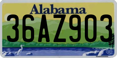 AL license plate 36AZ903