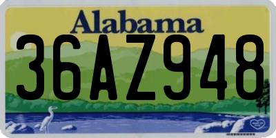 AL license plate 36AZ948
