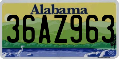 AL license plate 36AZ963