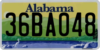 AL license plate 36BA048