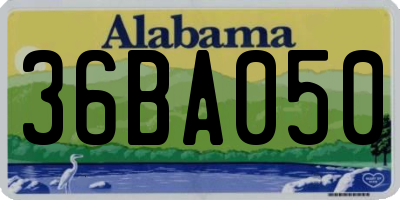 AL license plate 36BA050