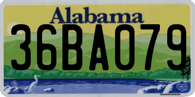 AL license plate 36BA079