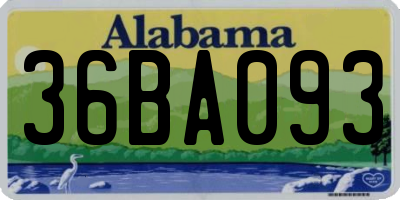 AL license plate 36BA093