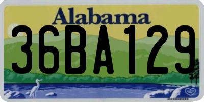 AL license plate 36BA129