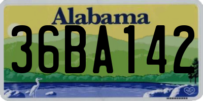 AL license plate 36BA142