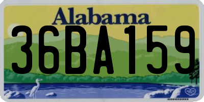 AL license plate 36BA159