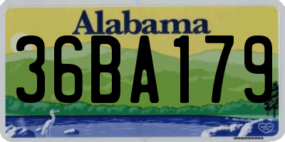 AL license plate 36BA179