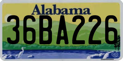 AL license plate 36BA226