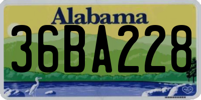 AL license plate 36BA228