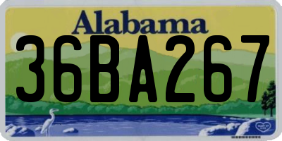 AL license plate 36BA267