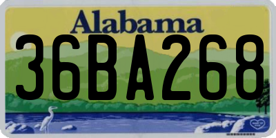 AL license plate 36BA268
