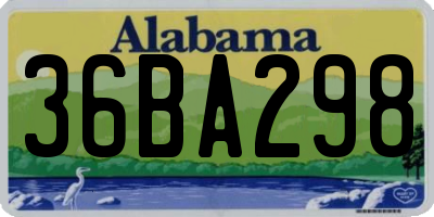 AL license plate 36BA298