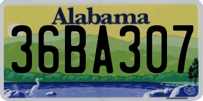 AL license plate 36BA307