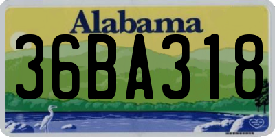AL license plate 36BA318