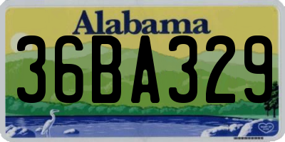 AL license plate 36BA329