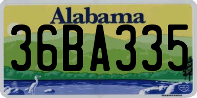 AL license plate 36BA335