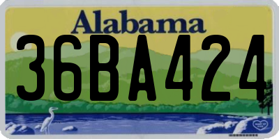 AL license plate 36BA424