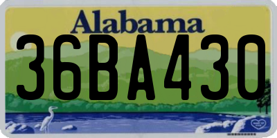 AL license plate 36BA430