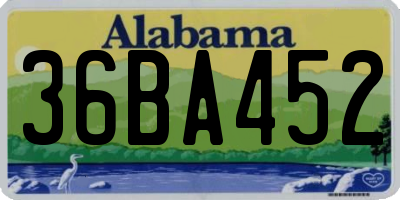AL license plate 36BA452