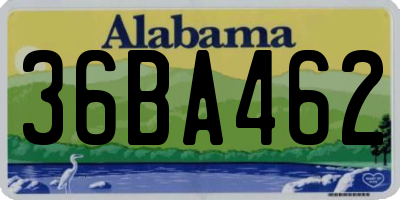 AL license plate 36BA462