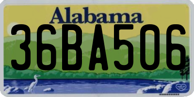 AL license plate 36BA506