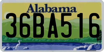 AL license plate 36BA516