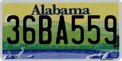 AL license plate 36BA559
