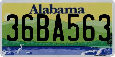 AL license plate 36BA563
