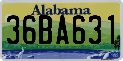 AL license plate 36BA631