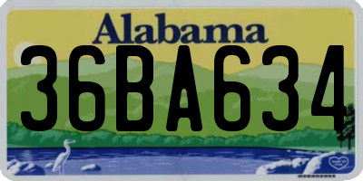 AL license plate 36BA634