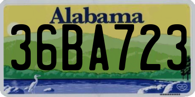 AL license plate 36BA723