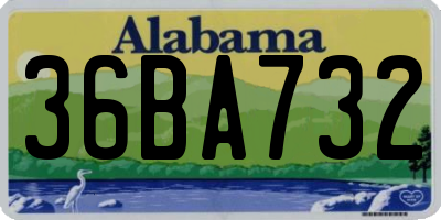 AL license plate 36BA732
