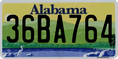 AL license plate 36BA764