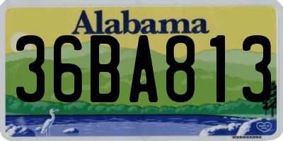 AL license plate 36BA813