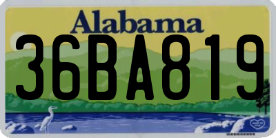 AL license plate 36BA819