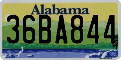 AL license plate 36BA844