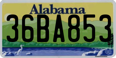 AL license plate 36BA853
