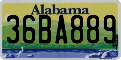 AL license plate 36BA889