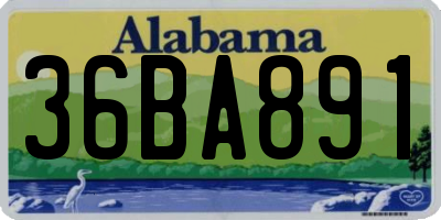 AL license plate 36BA891